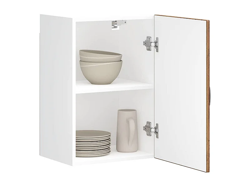 Keukenwandkast Kalmar bewerkt hout oud houtkleurig