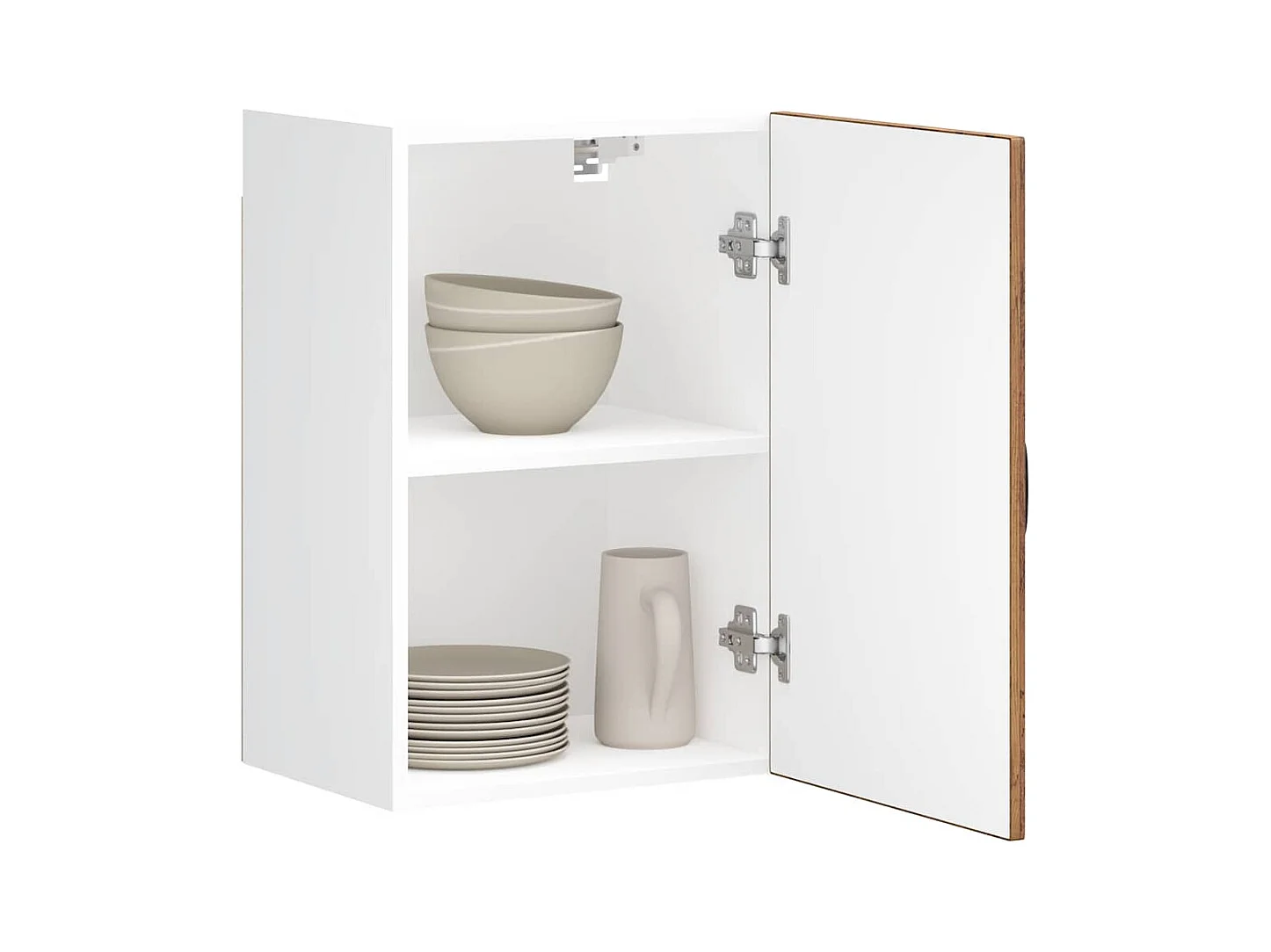 Keukenwandkast Kalmar bewerkt hout oud houtkleurig