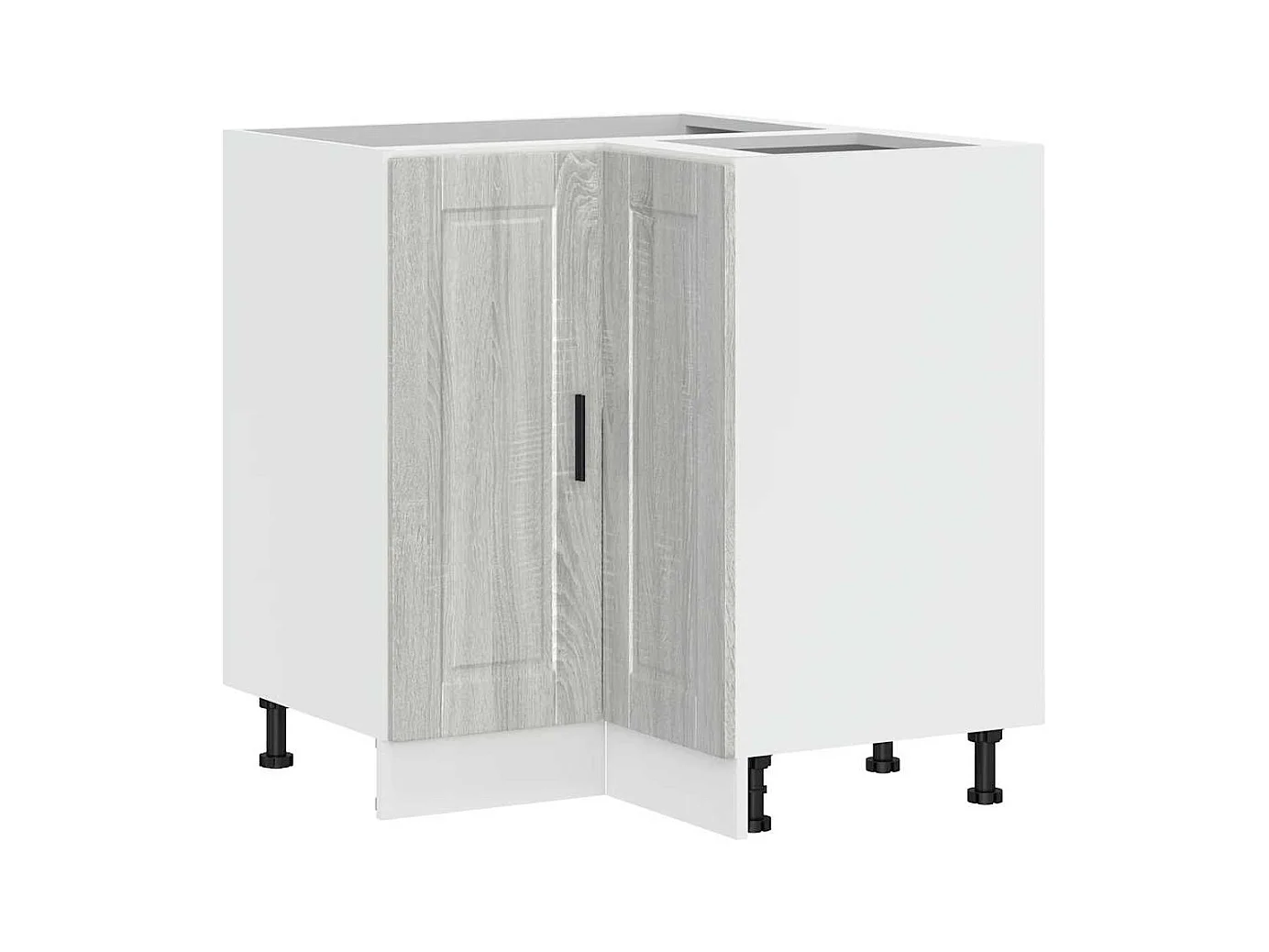 Armário base canto cozinha Porto deriv. madeira cinzento sonoma