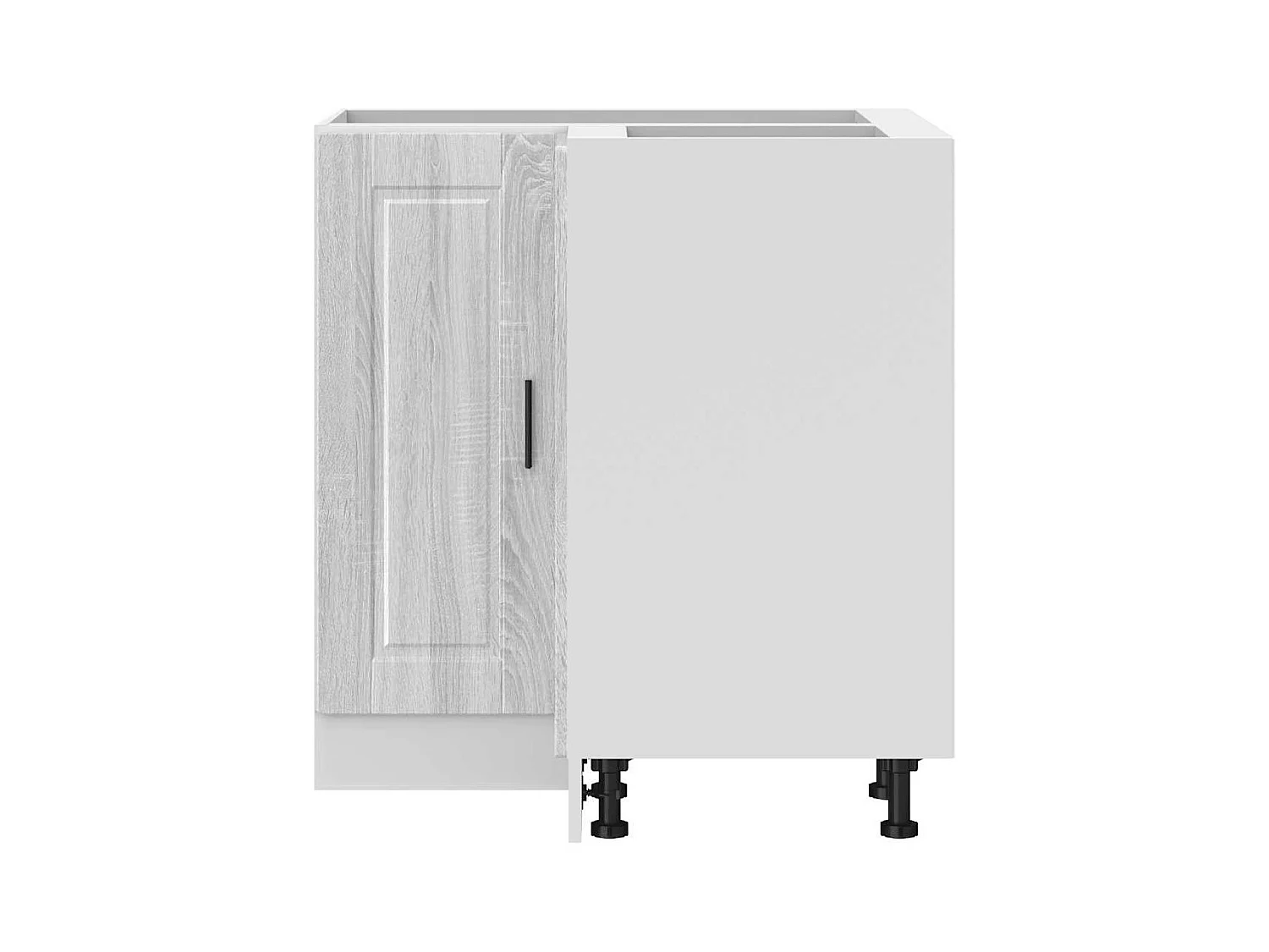 Armário base canto cozinha Porto deriv. madeira cinzento sonoma