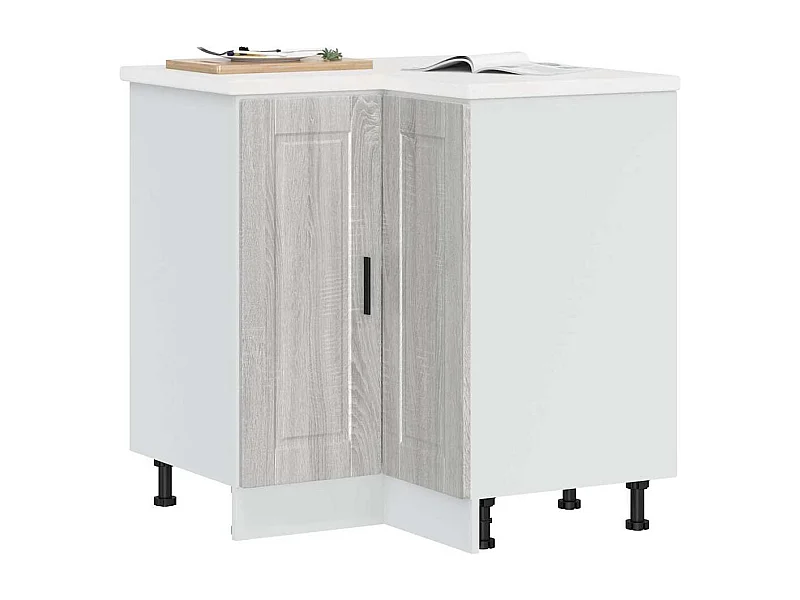 Armoire d'angle de cuisine Porto sonoma gris bois d'ingénierie