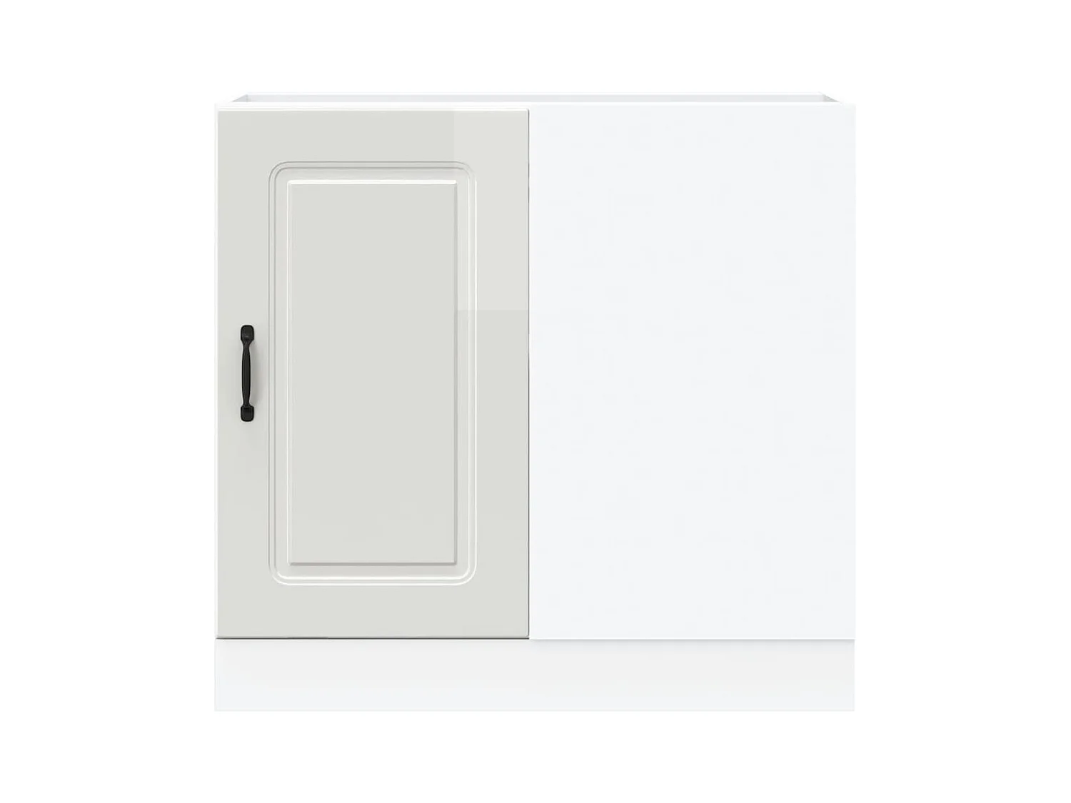 Meuble bas de cuisine « Kalmar » Bois d'ingénierie blanc brillant