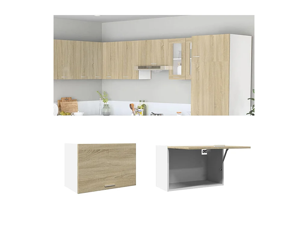 Armoire suspendue "Lyon" Chêne Sonoma 60 x 31 x 40 cm Bois d'ingénierie