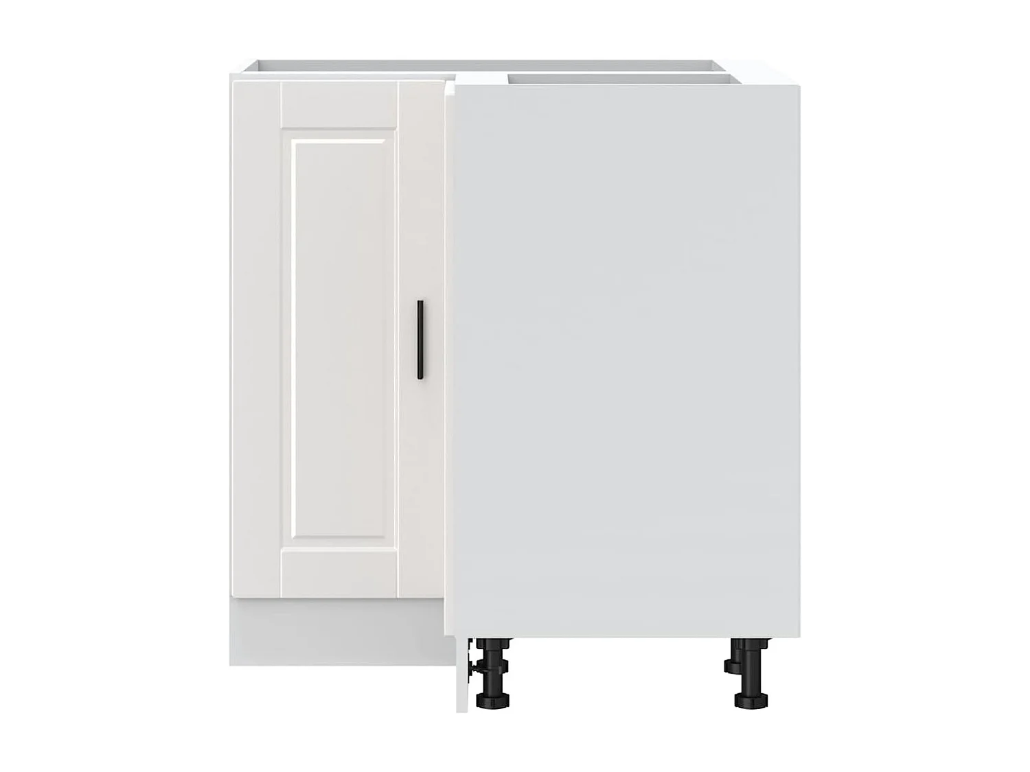 Mueble bajo esquina de cocina porto alto brillo blanco