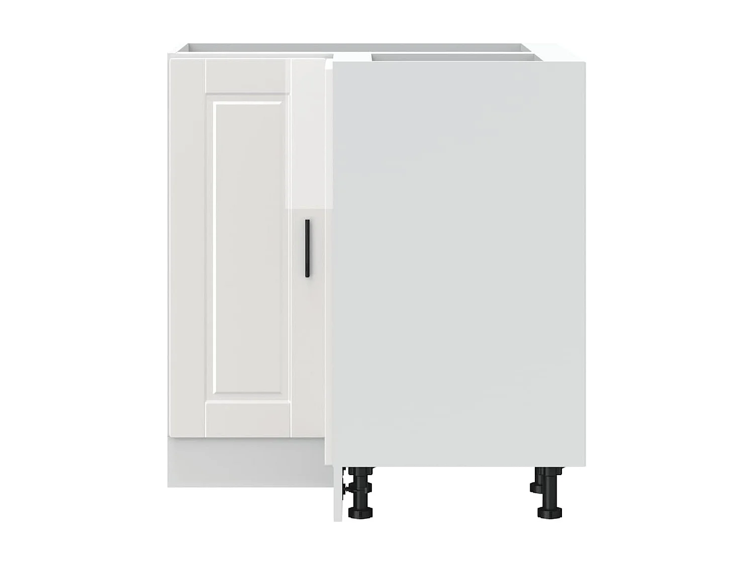 Mueble bajo esquina de cocina porto alto brillo blanco