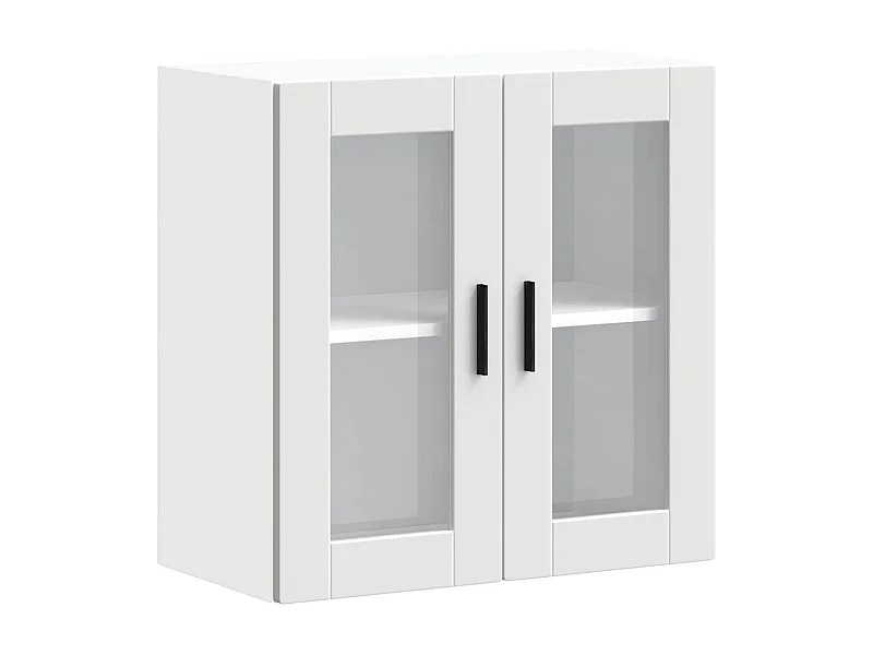 Keukenwandkast met glazen deur Porto wit