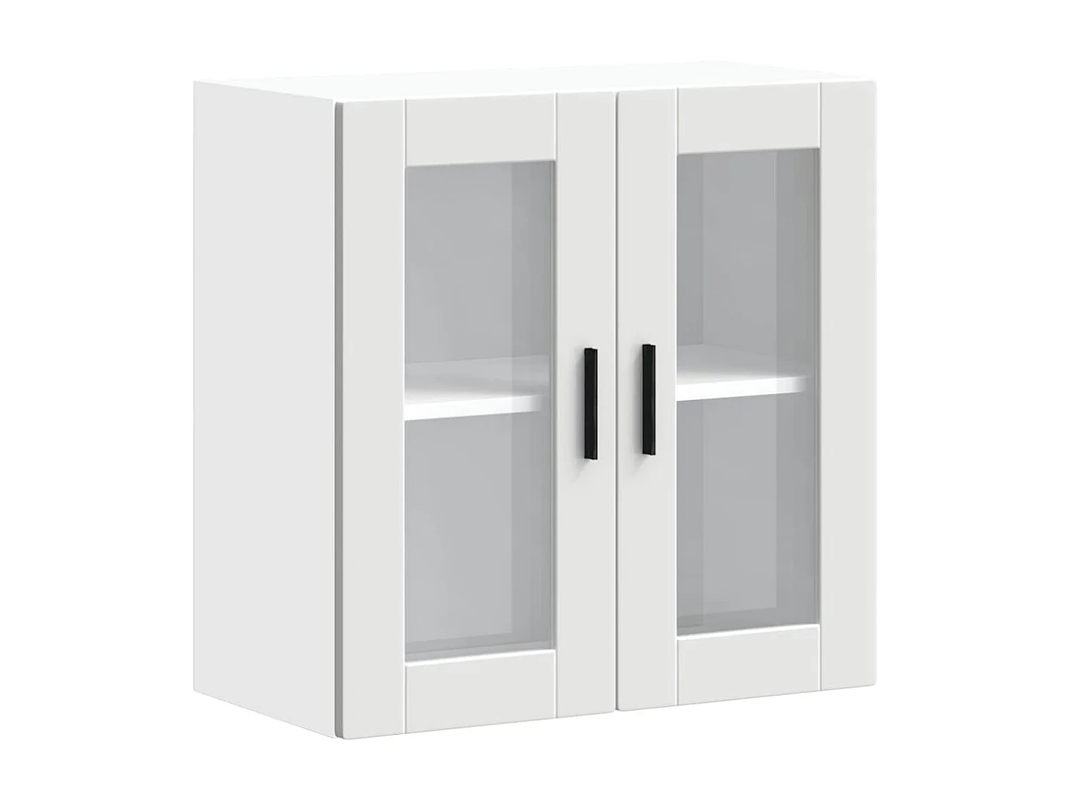 Armoire murale de cuisine avec porte en verre Porto blanc