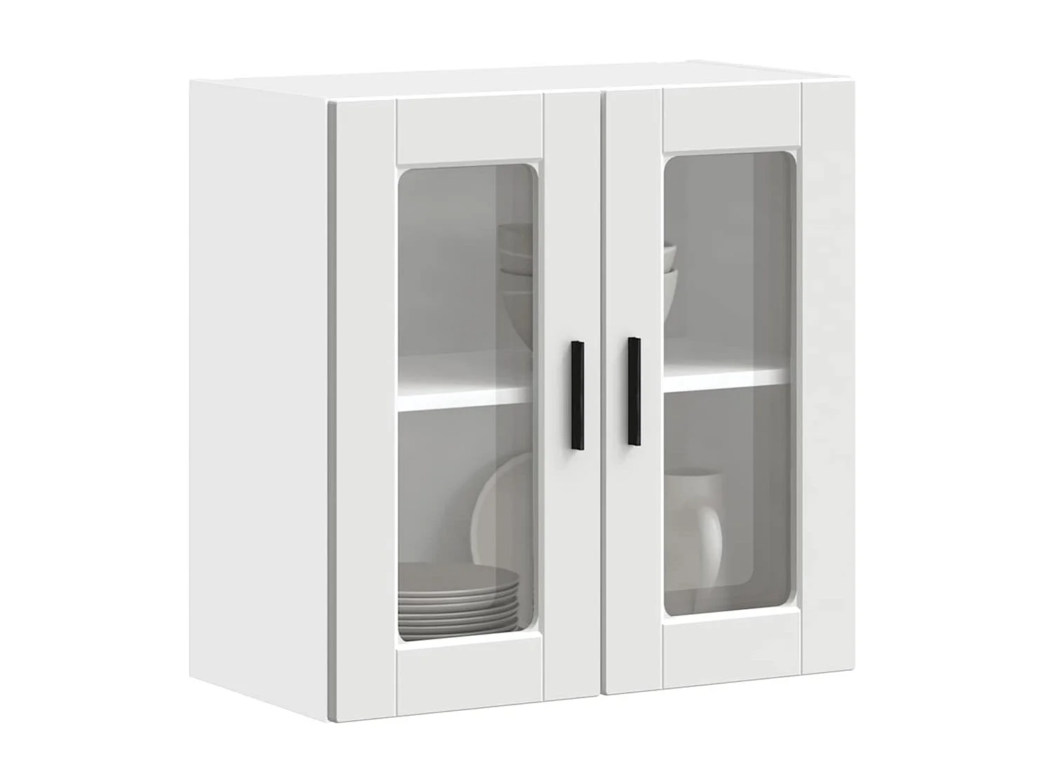 Armoire murale de cuisine avec porte en verre Porto blanc