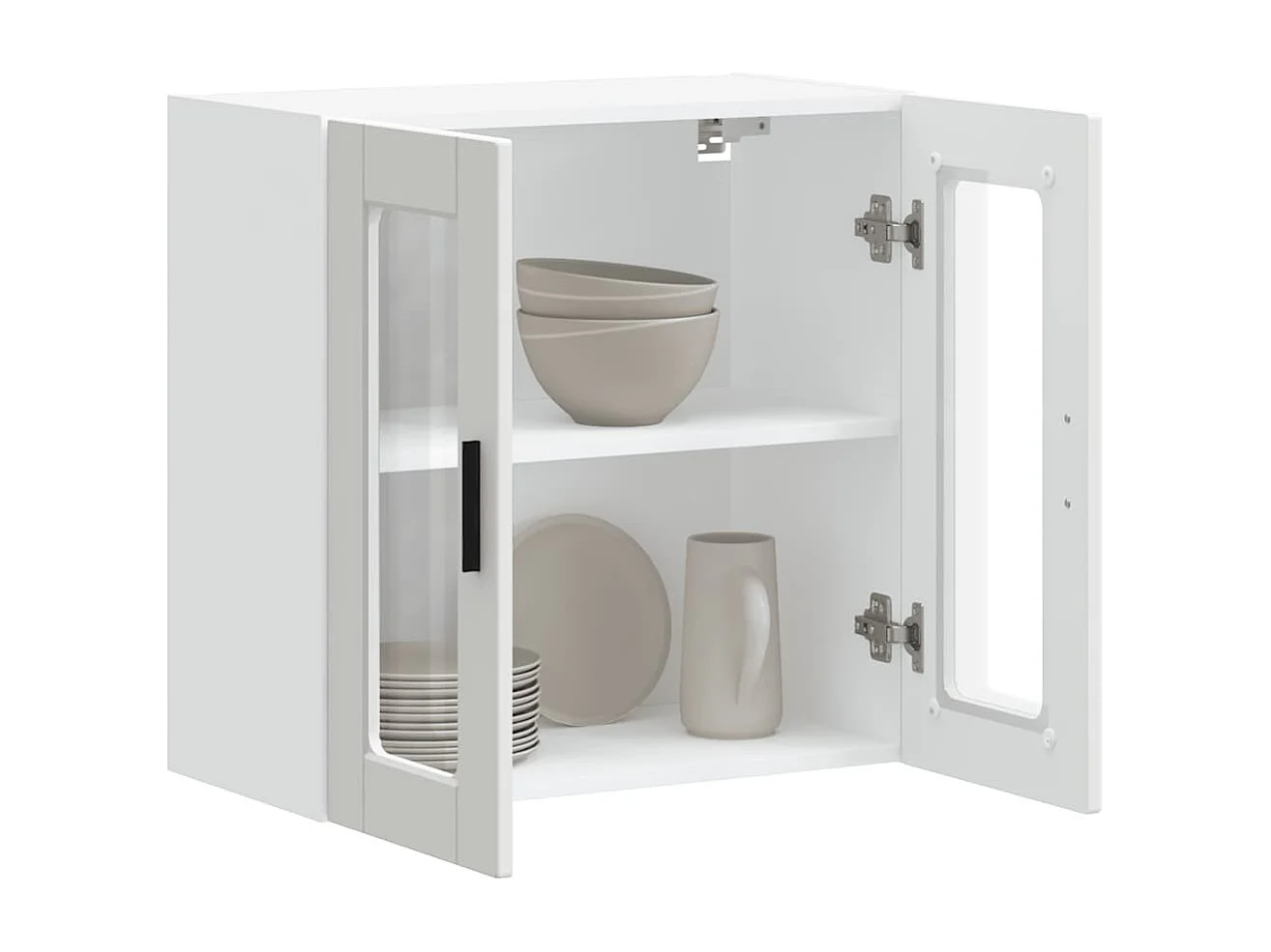 Armoire murale de cuisine avec porte en verre Porto blanc