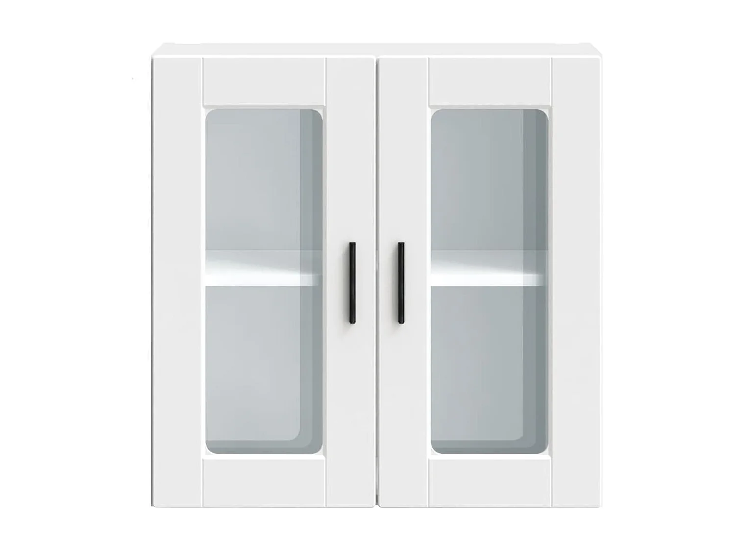 Armoire murale de cuisine avec porte en verre Porto blanc