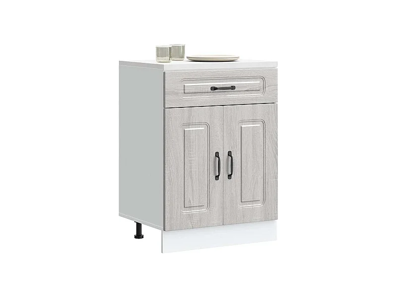 Küchenunterschrank Kalmar Grau Sonoma Holzwerkstoff