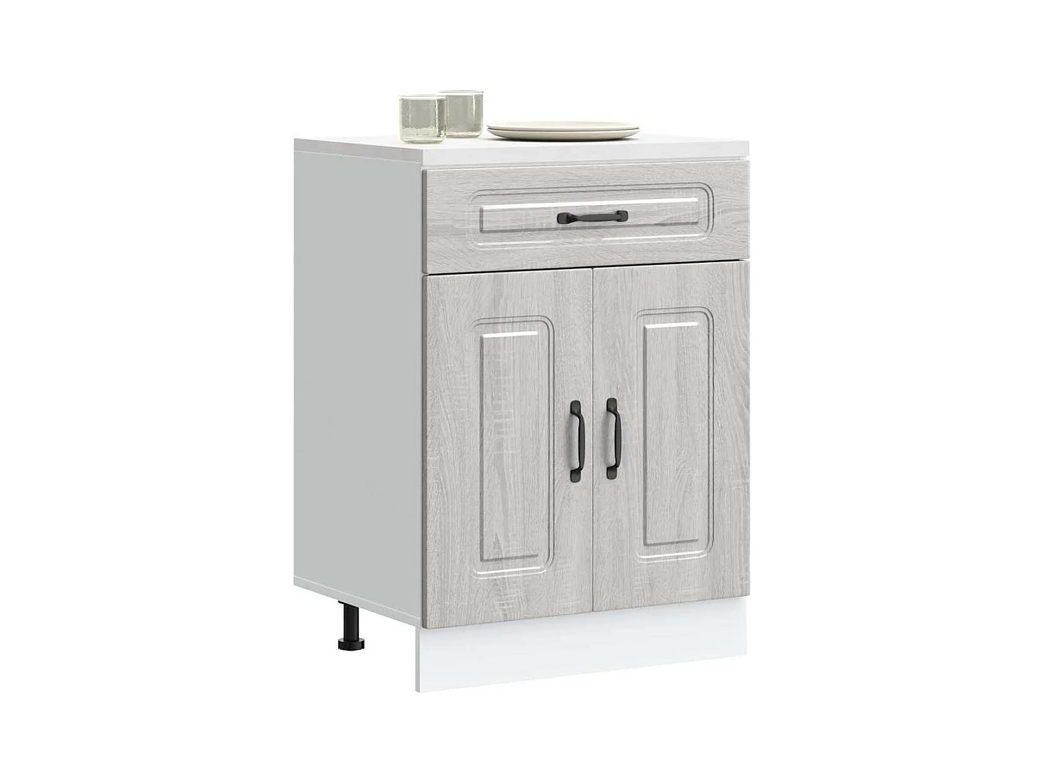 Armoire de cuisine Kalmar sonoma gris bois d'ingénierie