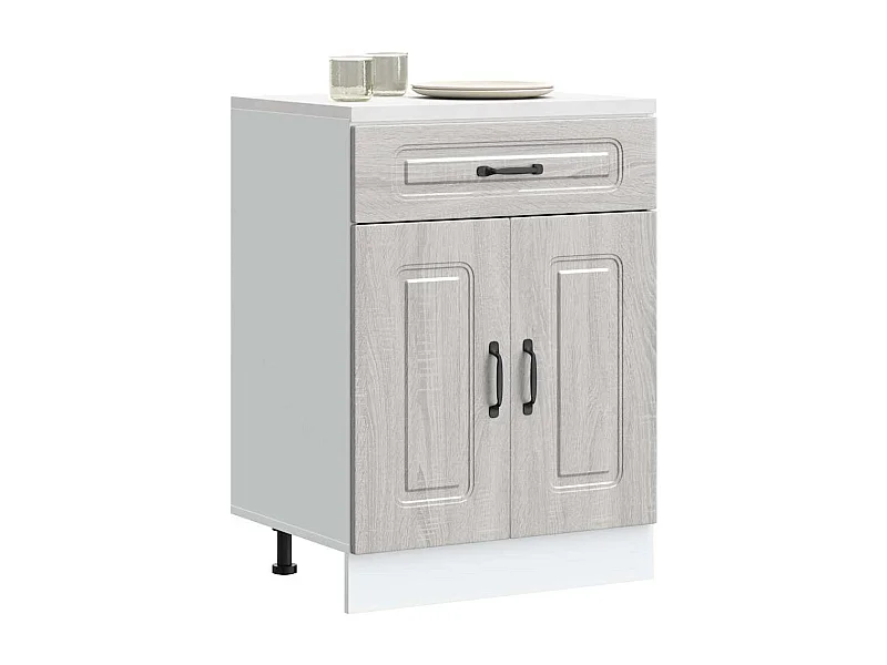 Küchenunterschrank Kalmar Grau Sonoma Holzwerkstoff