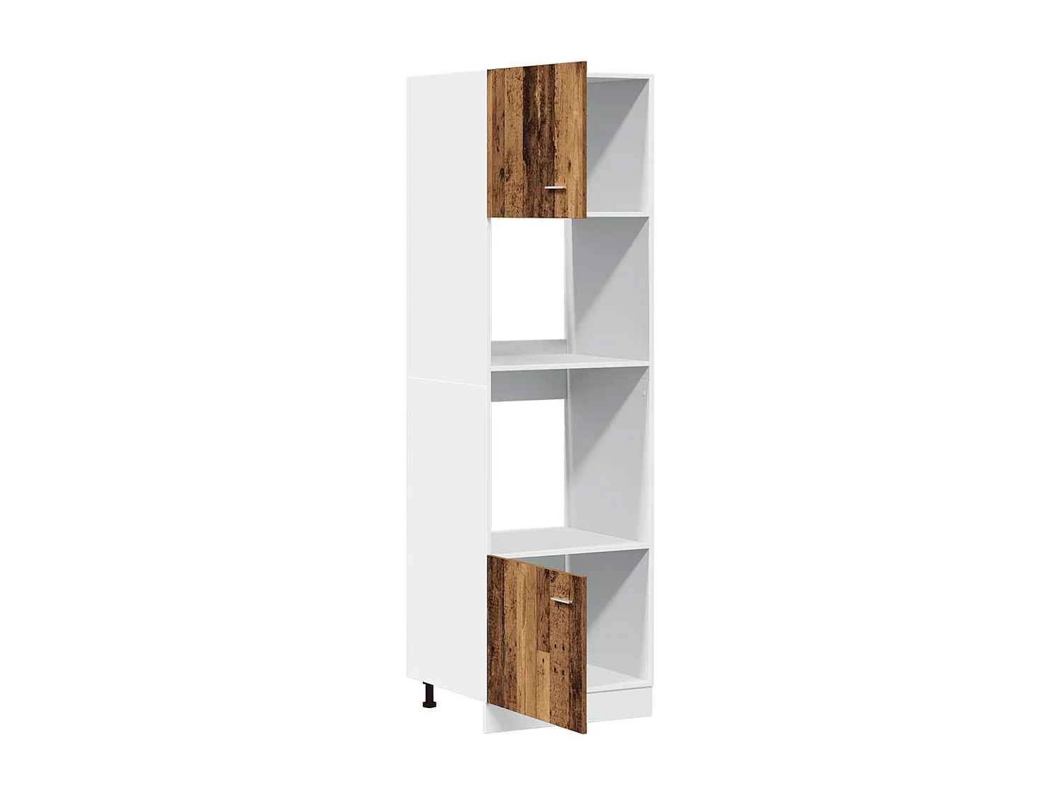 Mikrowellenschrank Lyon Altholz-Optik 60x57x207 cm Holzwerkstoff
