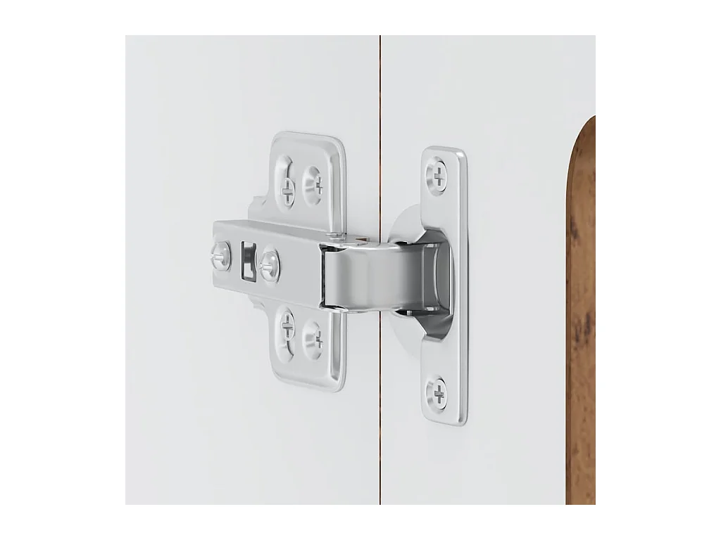 Armoire murale de cuisine avec porte vitrée "Kalmar" Bois d'ingénierie ancien