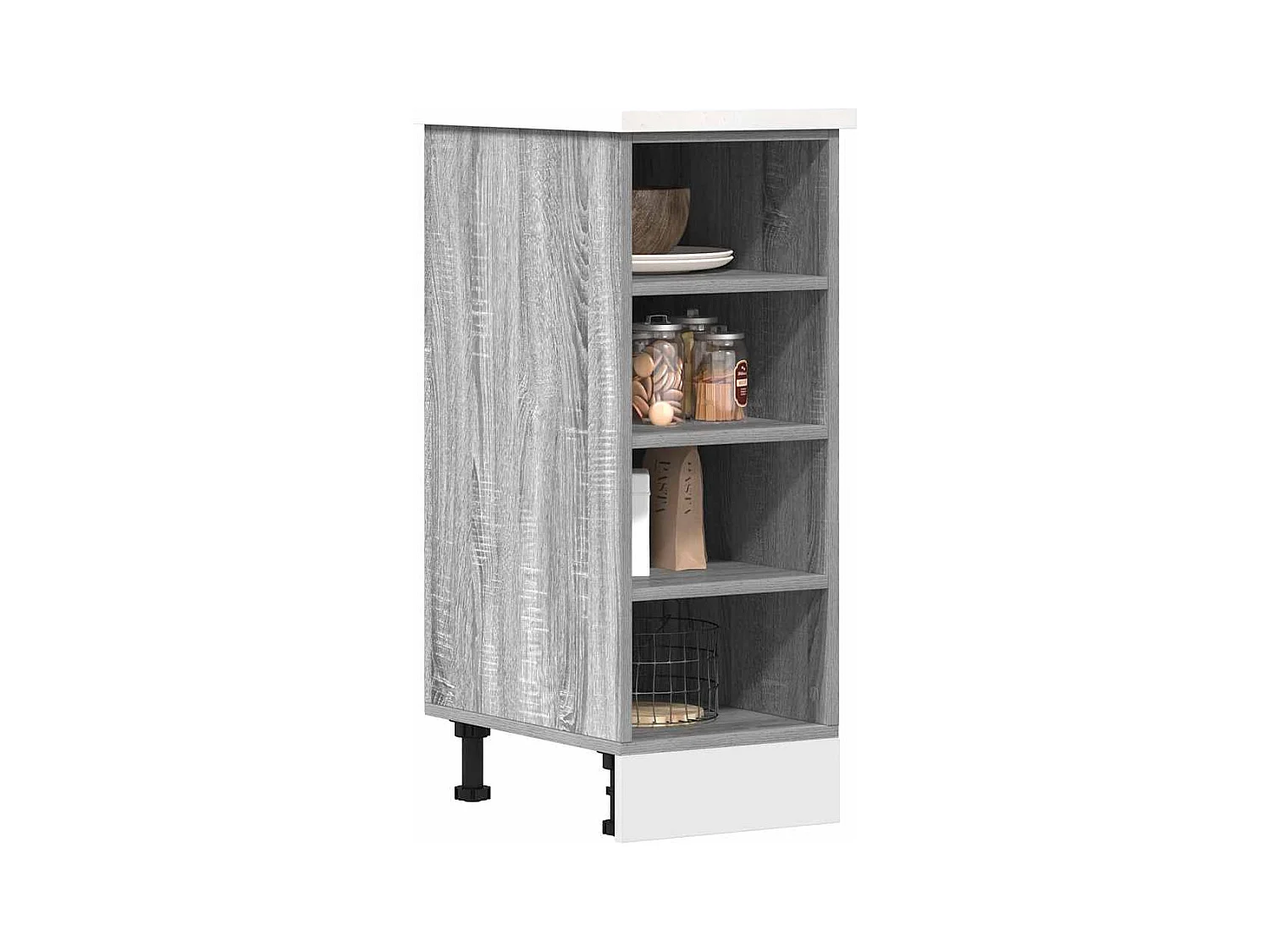Unterschrank Riga Grau Sonoma 30x44,5x81,5 cm Holzwerkstoff