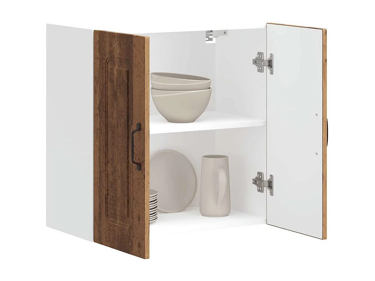 Armoire murale de cuisine Kalmar vieux bois bois d'ingénierie