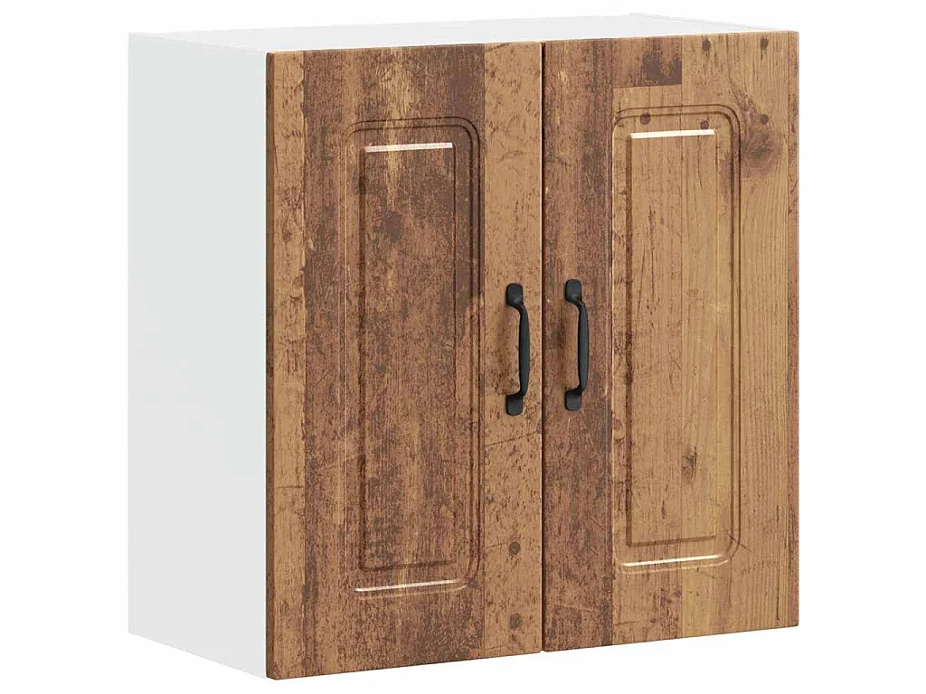 Armoire murale de cuisine Kalmar vieux bois bois d'ingénierie