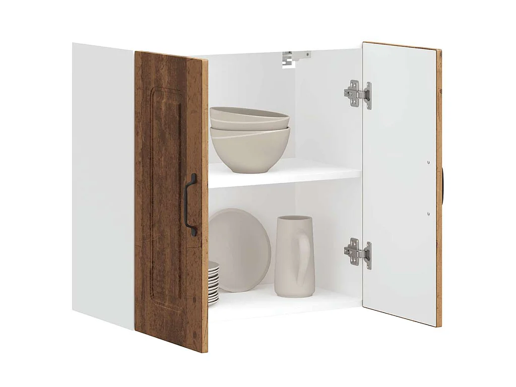 Armoire murale de cuisine Kalmar vieux bois bois d'ingénierie