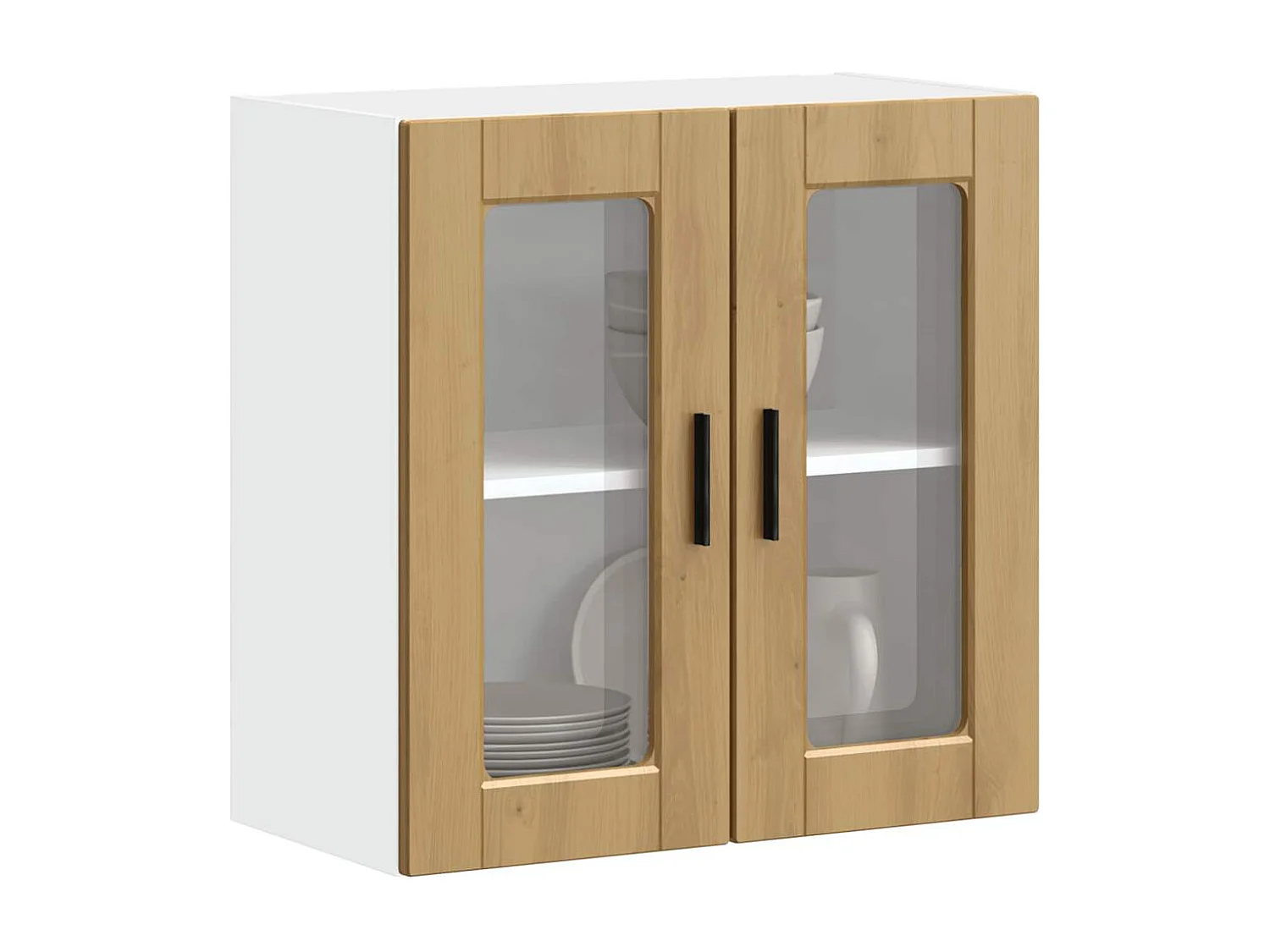 Pensile da Cucina con Porta in Vetro Porto Rovere Artigianale