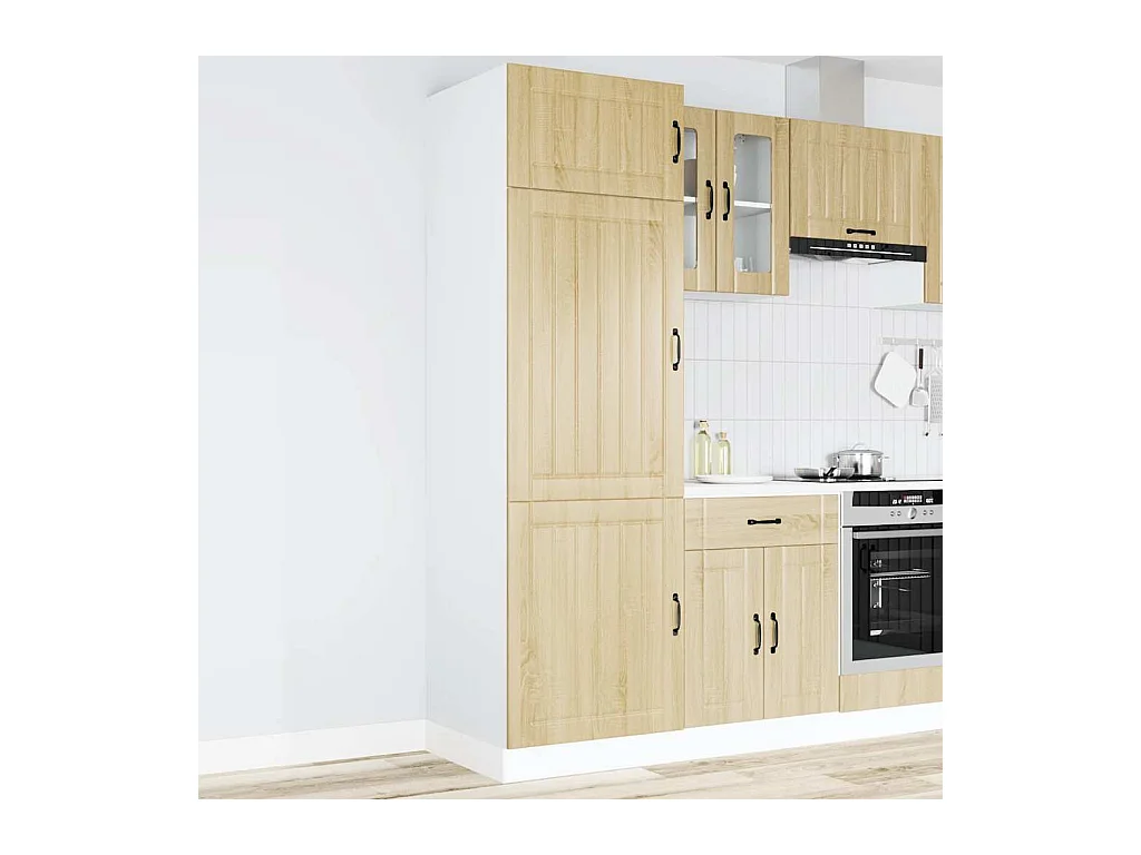 Armadio da Cucina Lucca Rovere Sonoma in Legno Multistrato