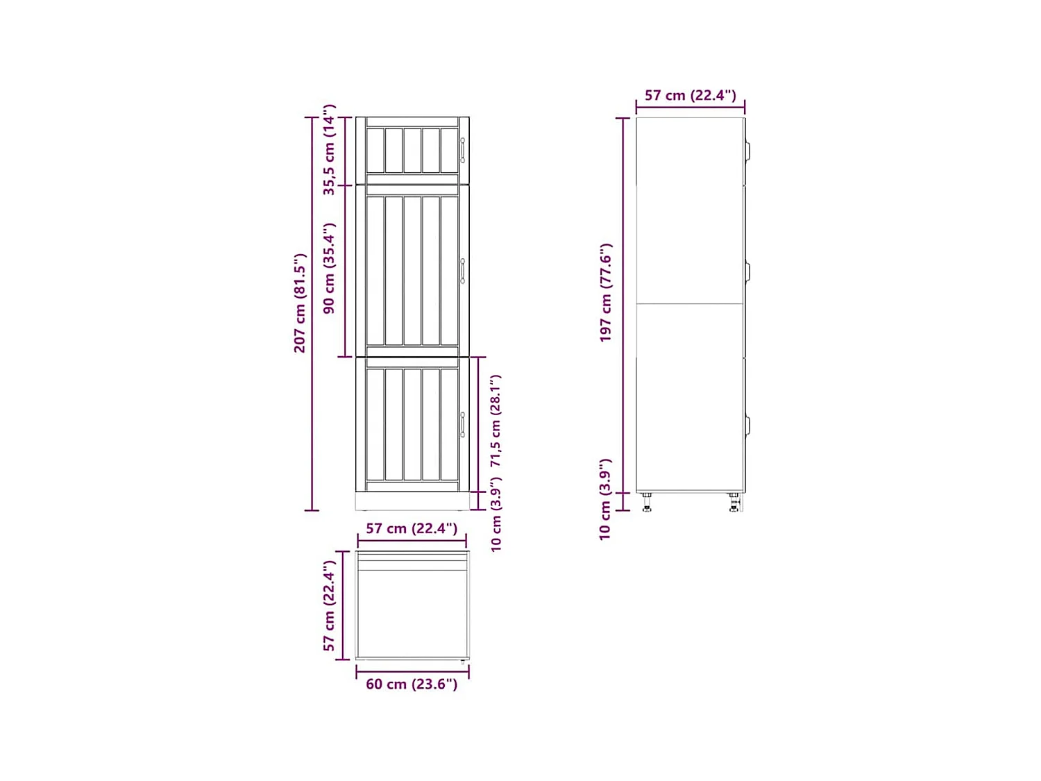 Armadio da Cucina Lucca Rovere Sonoma in Legno Multistrato
