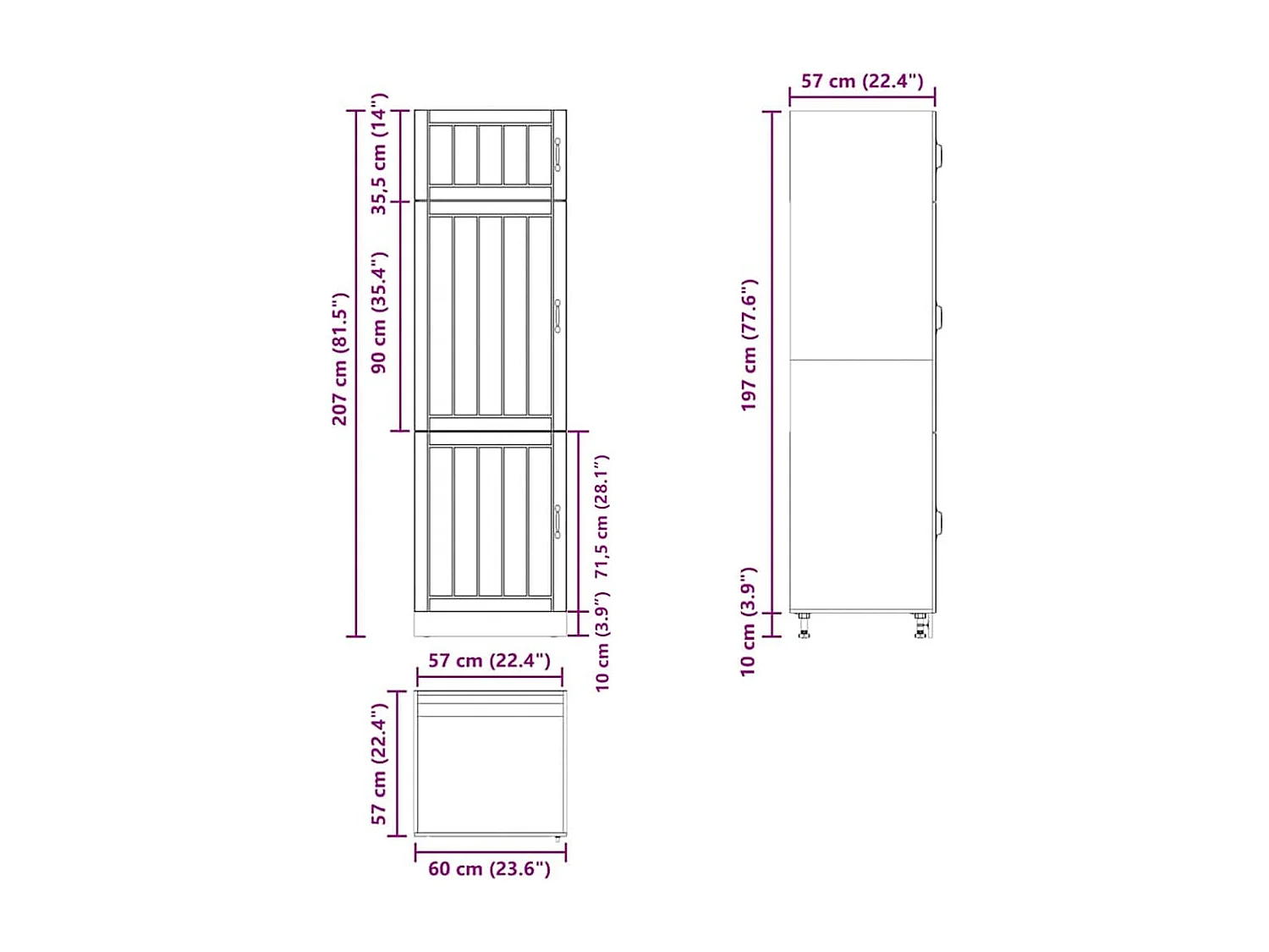 Armoire de cuisine Lucca chêne sonoma bois d'ingénierie