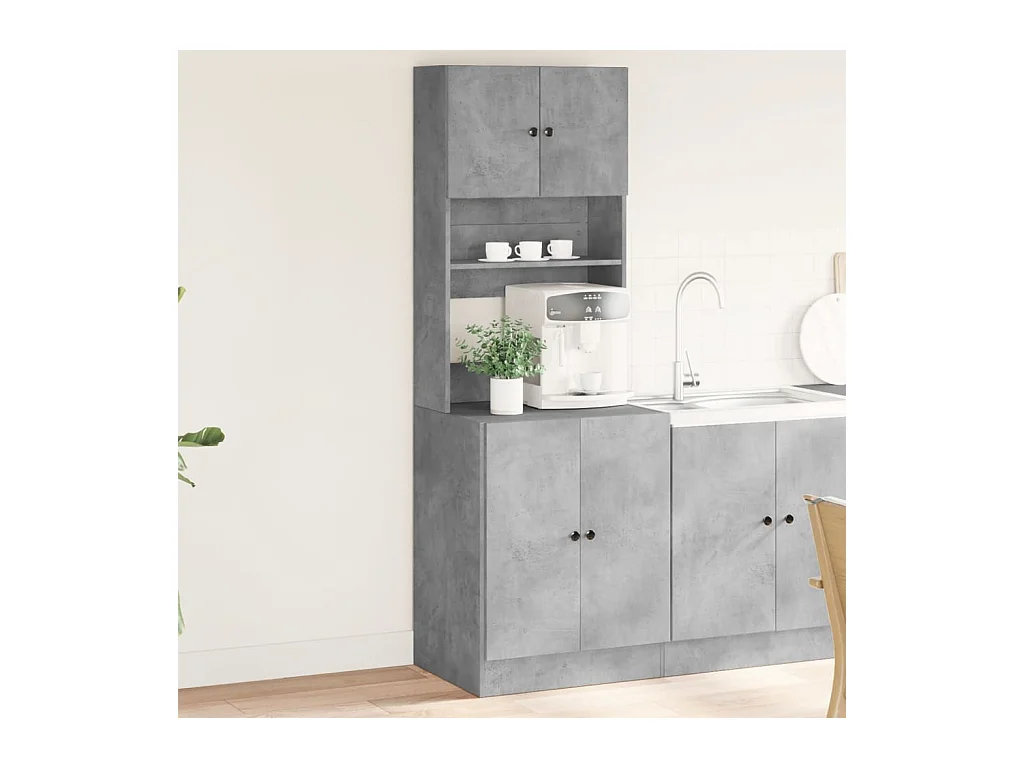 Mobile da Cucina Grigio 60x50x180 cm in Legno Multistrato