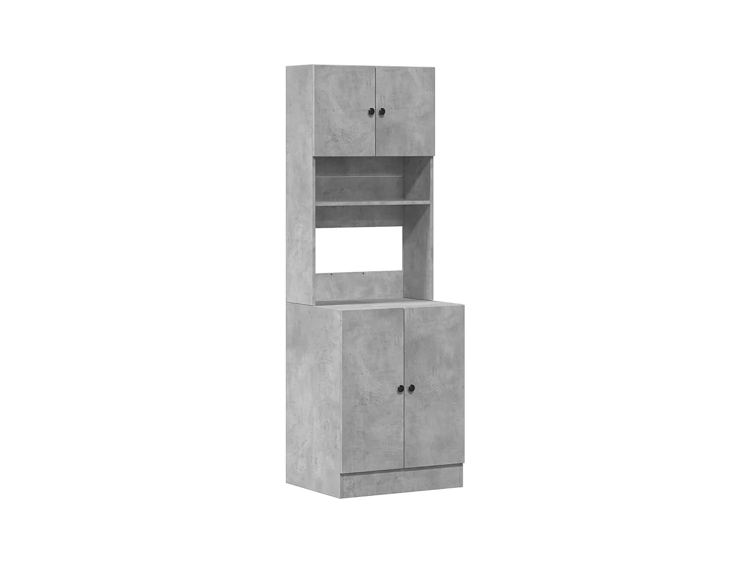 Mobile da Cucina Grigio 60x50x180 cm in Legno Multistrato
