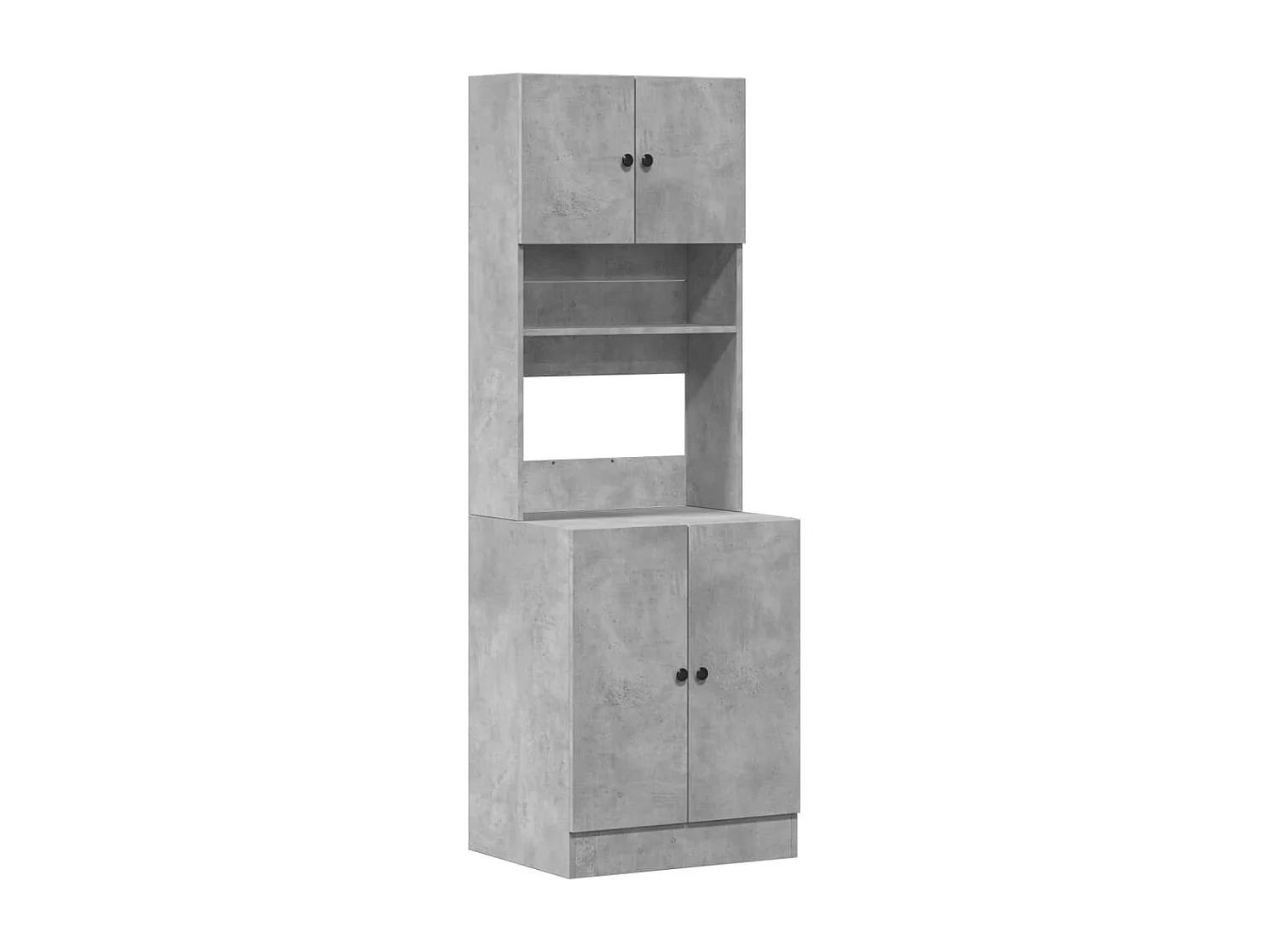 Armoire de cuisine gris béton 60x50x180 cm bois d'ingénierie