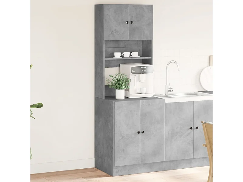 Armoire de cuisine gris béton 60x50x180 cm bois d'ingénierie