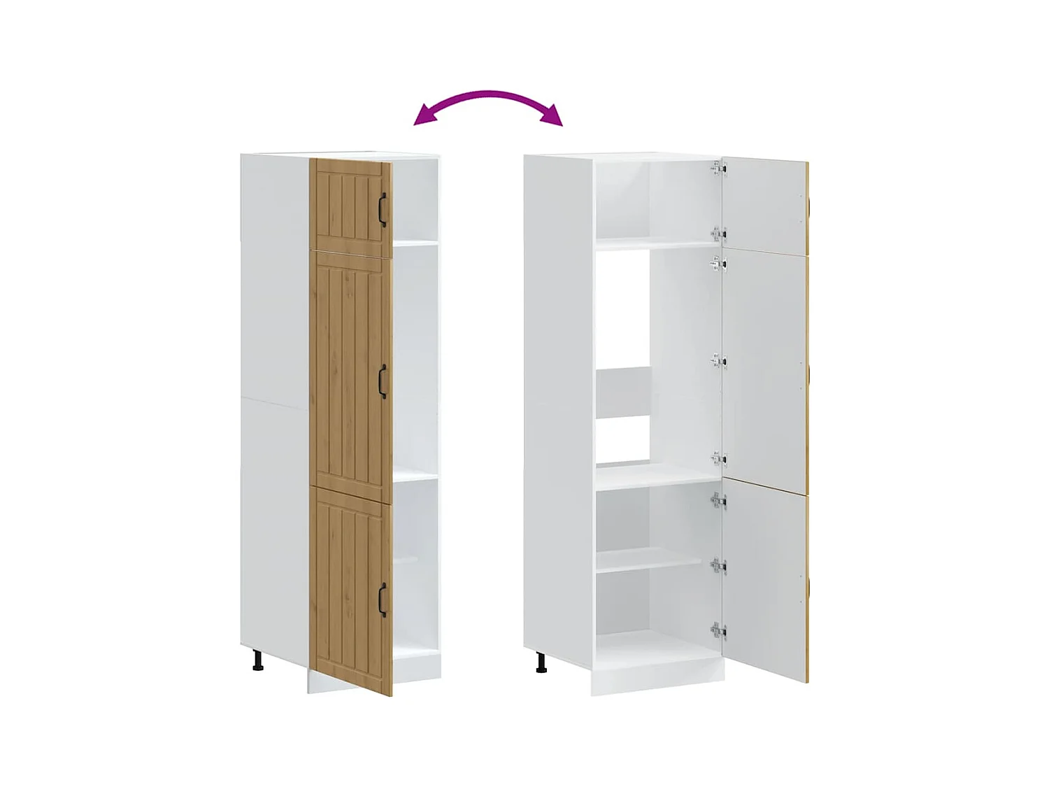 Armoire de cuisine Lucca chêne artisanal bois d'ingénierie