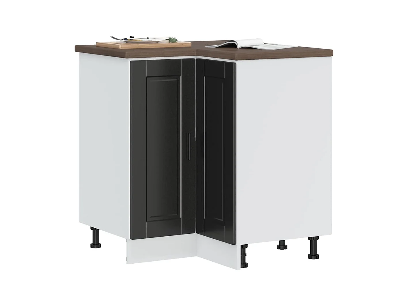 Base ad Angolo Cucina Porto Nero in Legno Multistrato