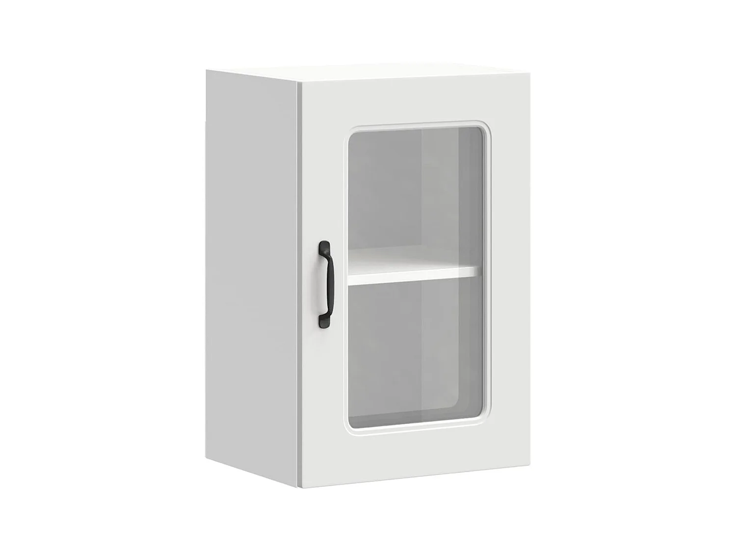 Küchen-Hängeschrank mit Glastür Kalmar Weiß Holzwerkstoff