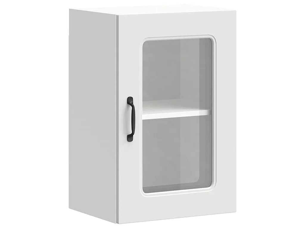 Armoire murale de cuisine avec porte en verre Kalmar blanc