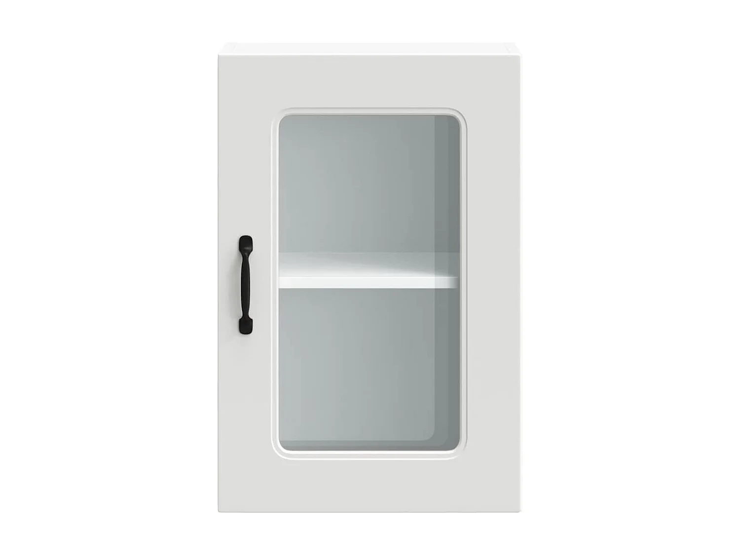 Armoire murale de cuisine avec porte en verre Kalmar blanc