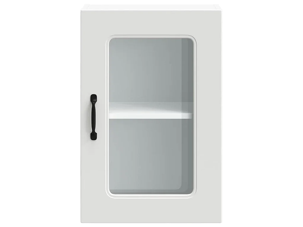 Armoire murale de cuisine avec porte en verre Kalmar blanc
