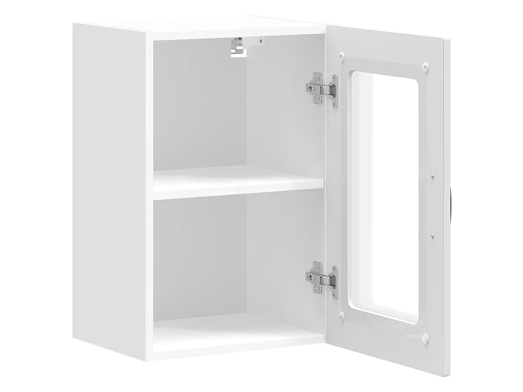 Armoire murale de cuisine avec porte en verre Kalmar blanc