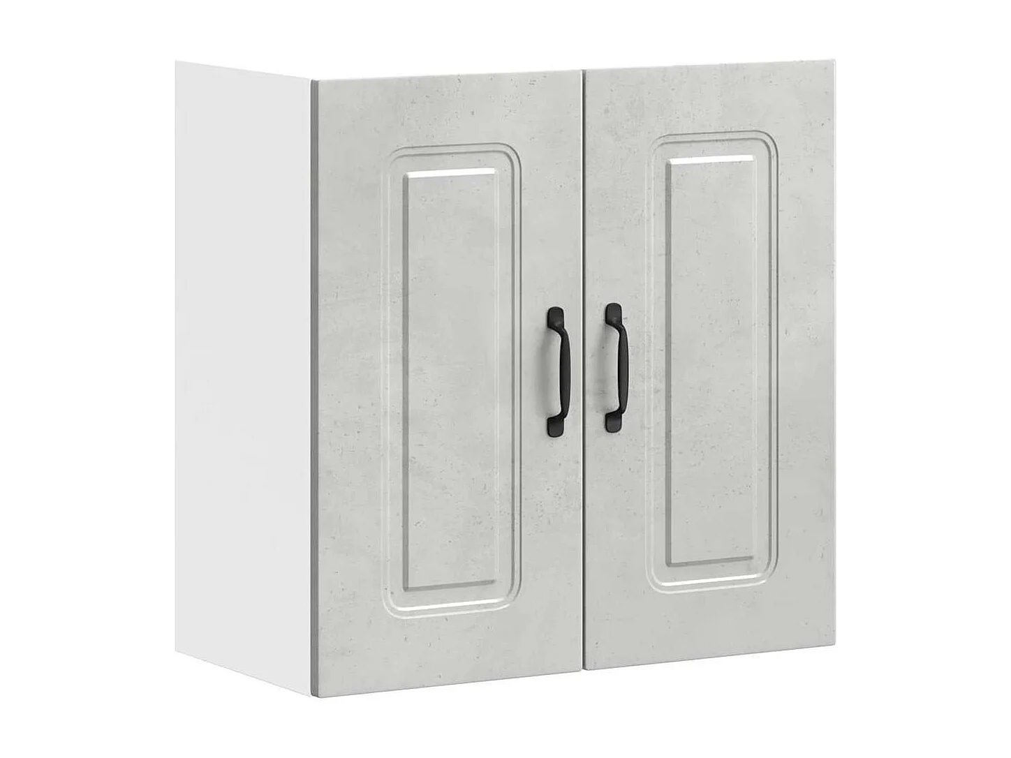 Armoire murale de cuisine Kalmar gris béton bois d'ingénierie