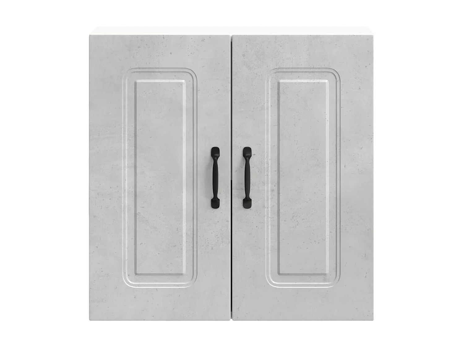 Armoire murale de cuisine Kalmar gris béton bois d'ingénierie