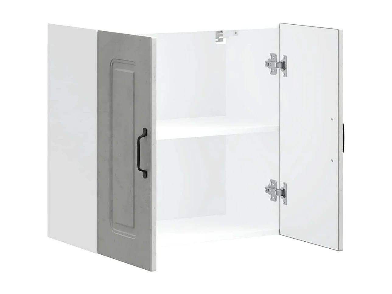 Armoire murale de cuisine Kalmar gris béton bois d'ingénierie