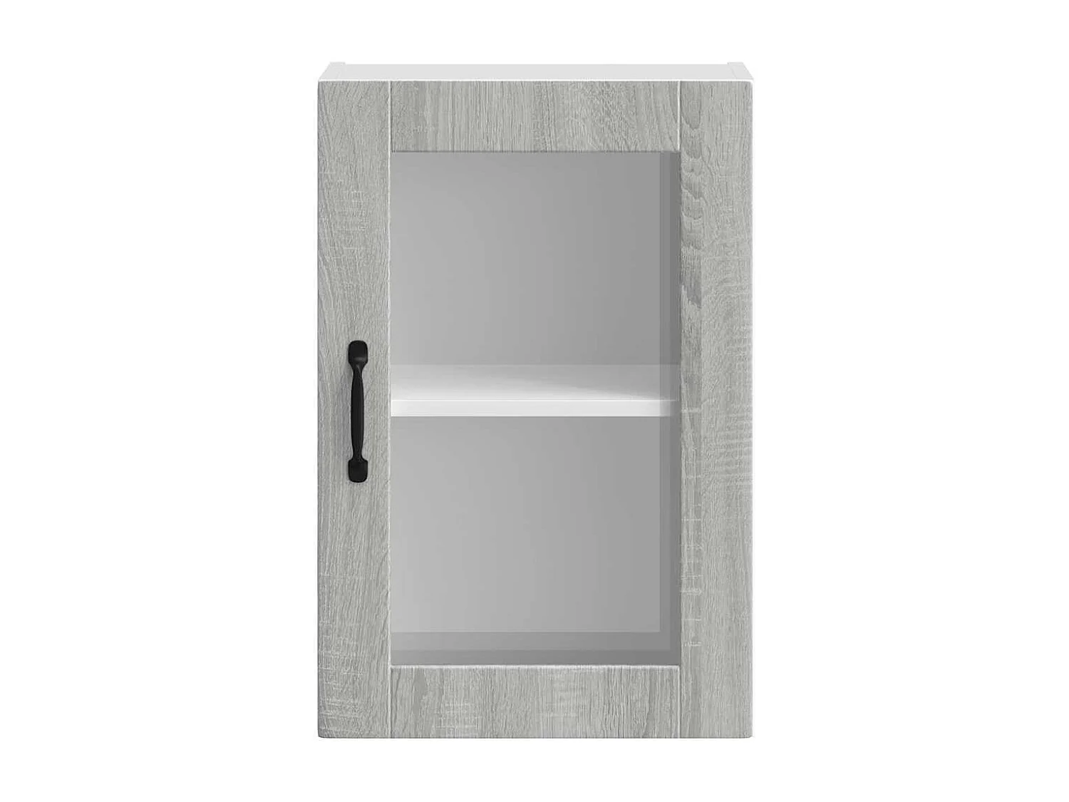 Armoire murale de cuisine avec porte en verre Porto sonoma gris