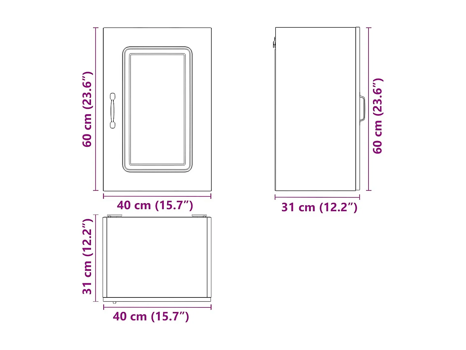 Armoire murale de cuisine Kalmar chêne sonoma bois d'ingénierie
