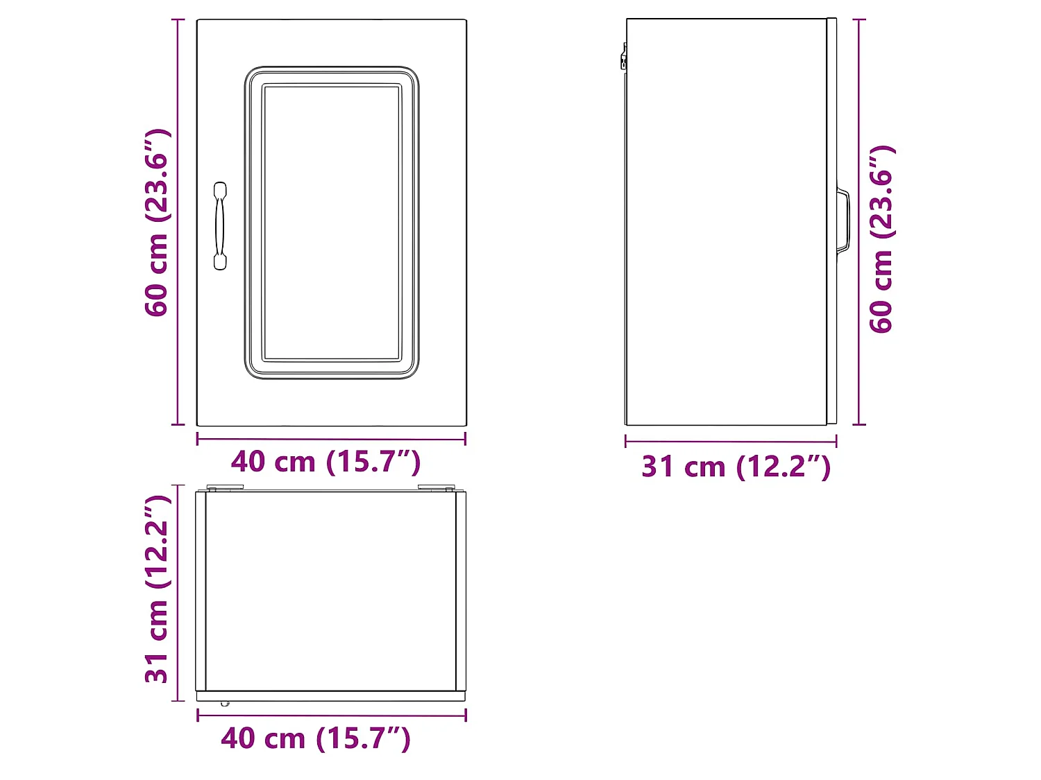 Mueble de pared cocina Kalmar madera contrachapada roble sonoma