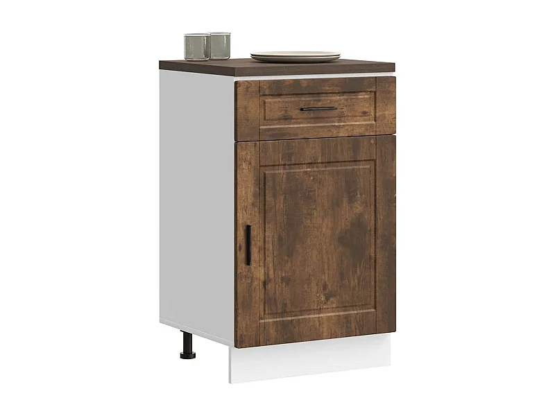 Base da Cucina Porto Rovere Fumo in Legno Multistrato