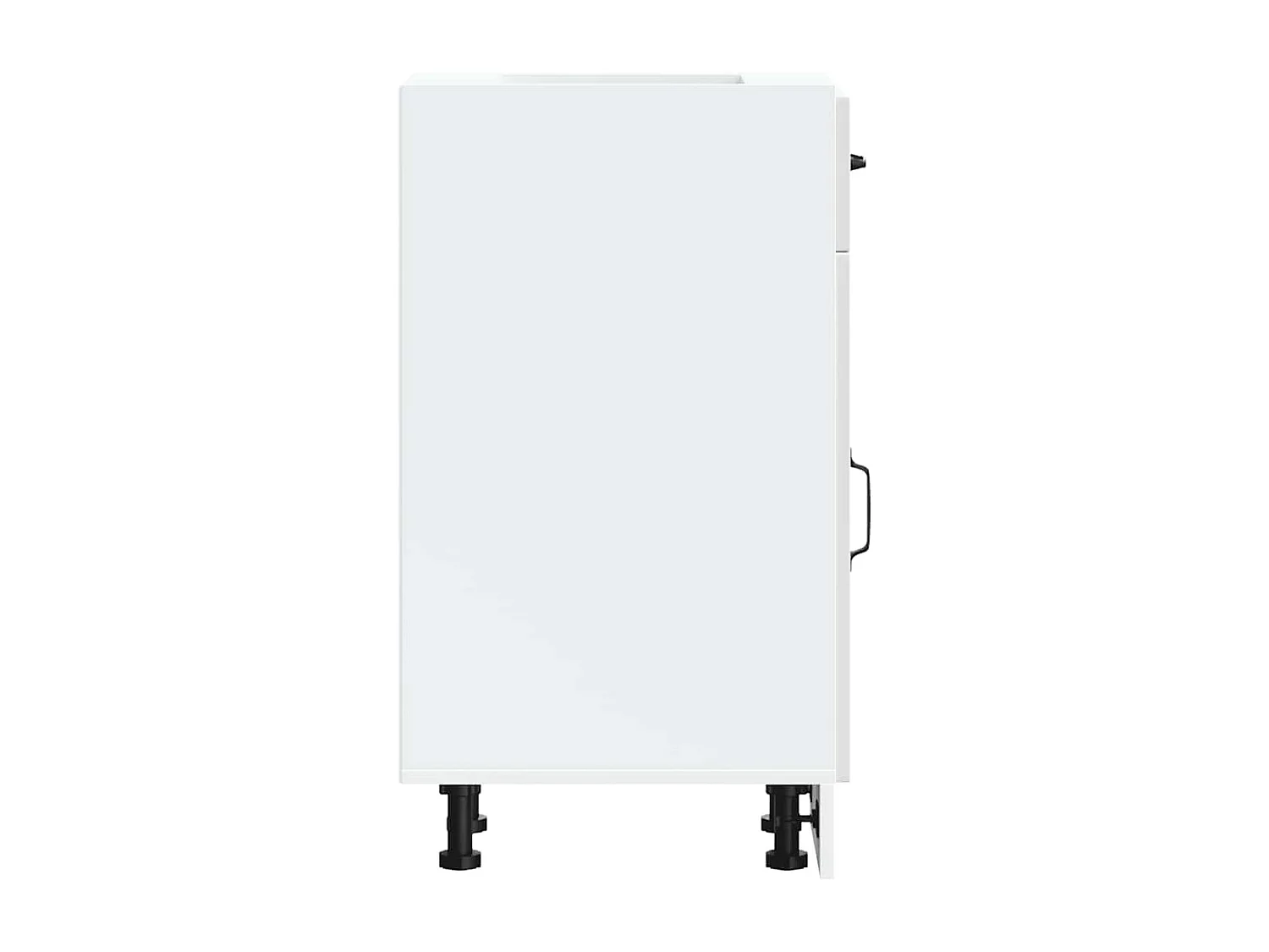 Armoire de cuisine Kalmar blanc brillant bois ingénierie