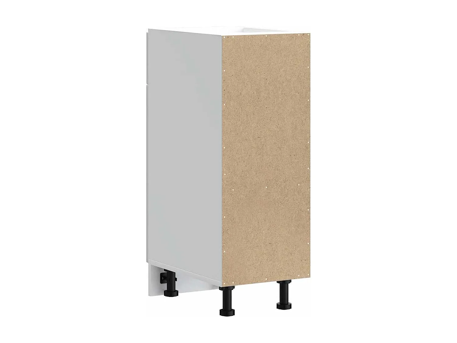 Armoire de cuisine Kalmar blanc brillant bois ingénierie