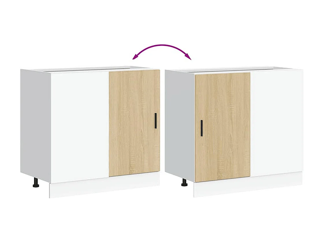 Mobile Base Lavello “Lyon” Rovere Sonoma in Legno Multistrato