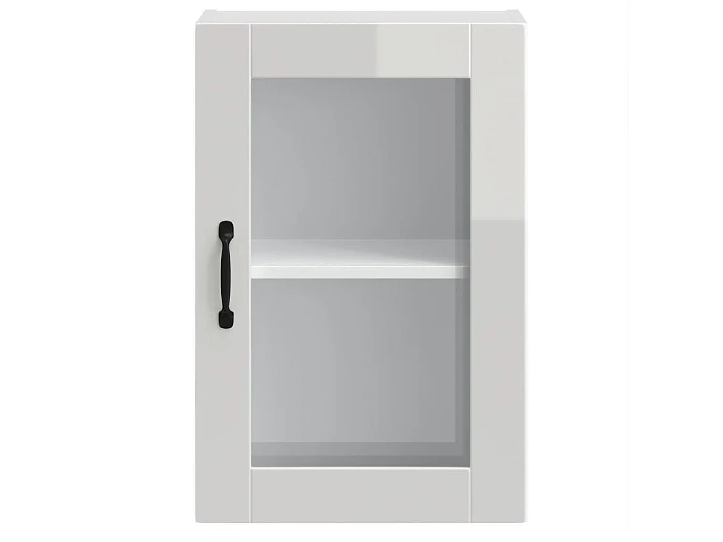 Pensile da Cucina con Porta in Vetro Porto Bianco Lucido