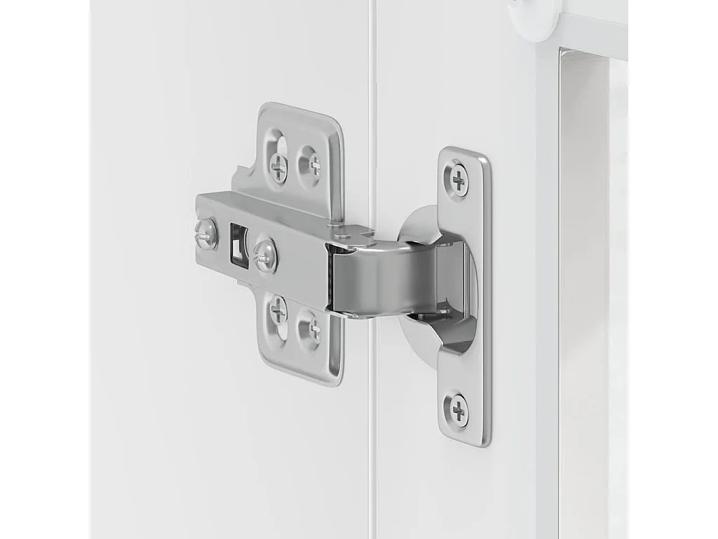 Armoire murale cuisine avec porte en verre Porto blanc brillant